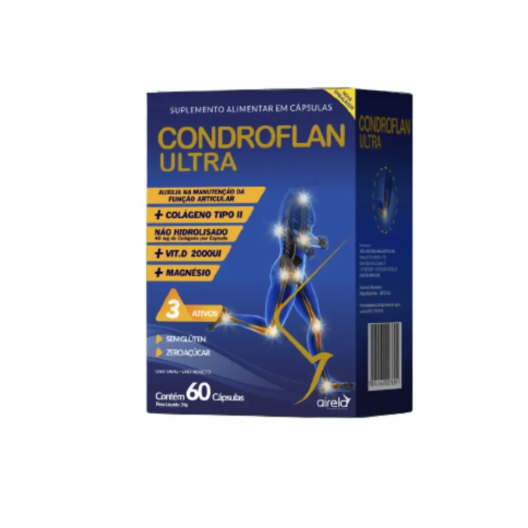 Suplemento Alimentar Condroflan Ultra Airela 60 Cápsulas