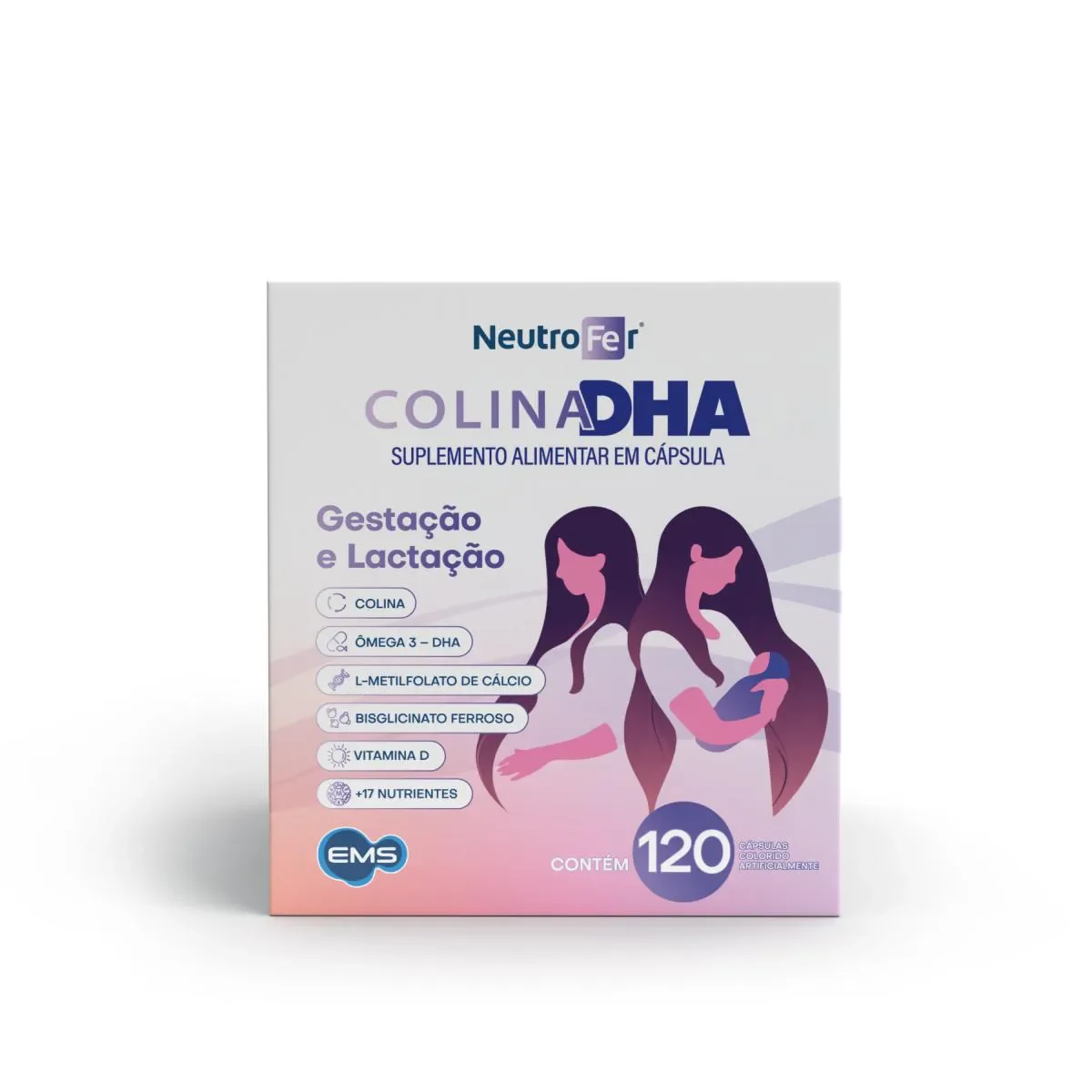 Polivitamínico Neutrofer Colina DHA para Gestantes 120 Cápsulas