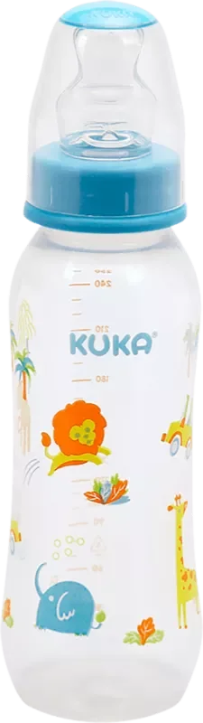 MAMADEIRA KUKA NATURAL 250ML 250ML COLOR 1556 Nº2 ORTODÔNTICA SILICONE AZUL