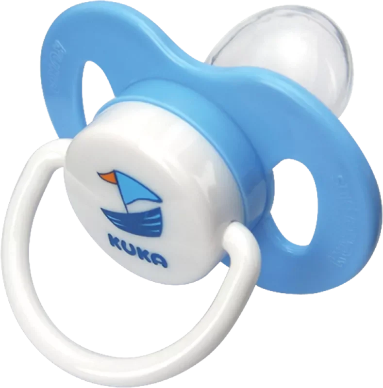 CHUPETA KUKA DECORADA PLUS 2466 Nº1 ORTODÔNTICA SILICONE AZUL