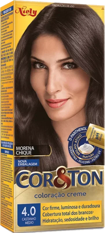 COLORAÇÃO COR&TON KIT 04.0 CASTANHO MÉDIO