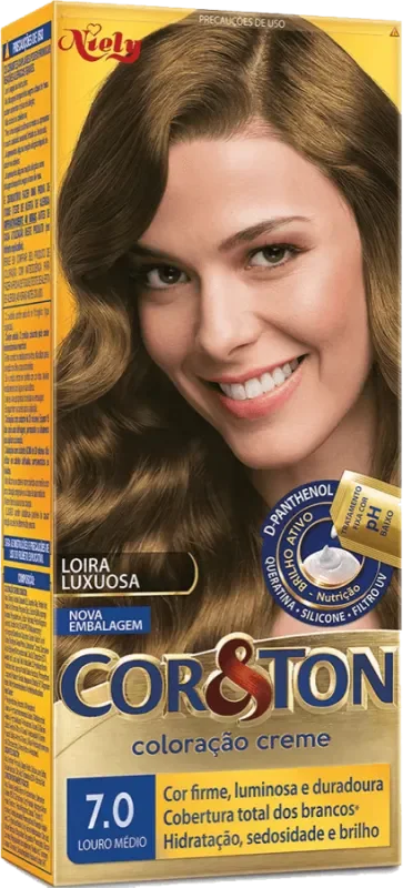 COLORAÇÃO COR&TON KIT 07.0 LOURO MÉDIO