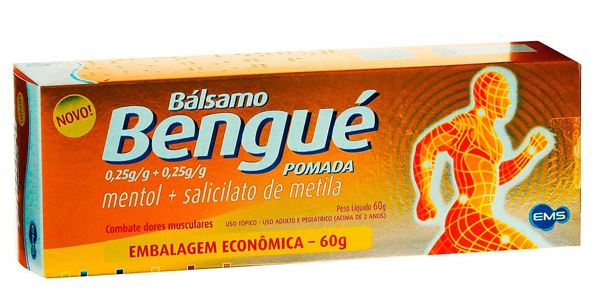 Bálsamo Bengué 0,25g + 0,25g Pomada de Uso Dermatológico 60g