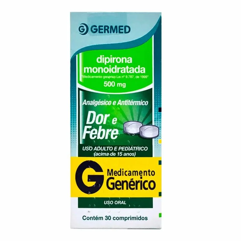 Dipirona Monoidratada 500mg com 30 Comprimidos
