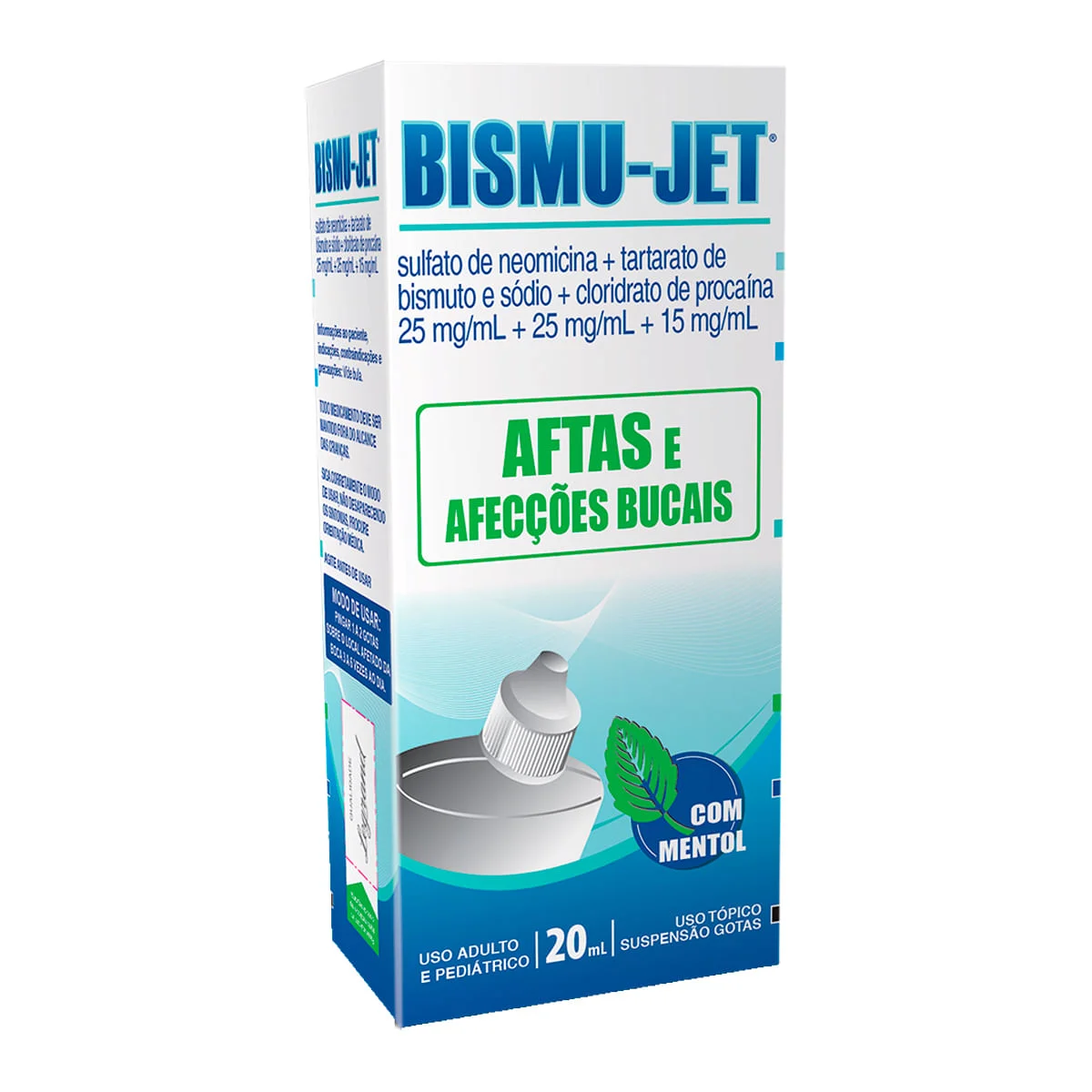 Bismu-Jet 25mg/ml + 25mg/ml + 15mg/ml Suspensão de Uso Oral Frasco Gotejador 20ml