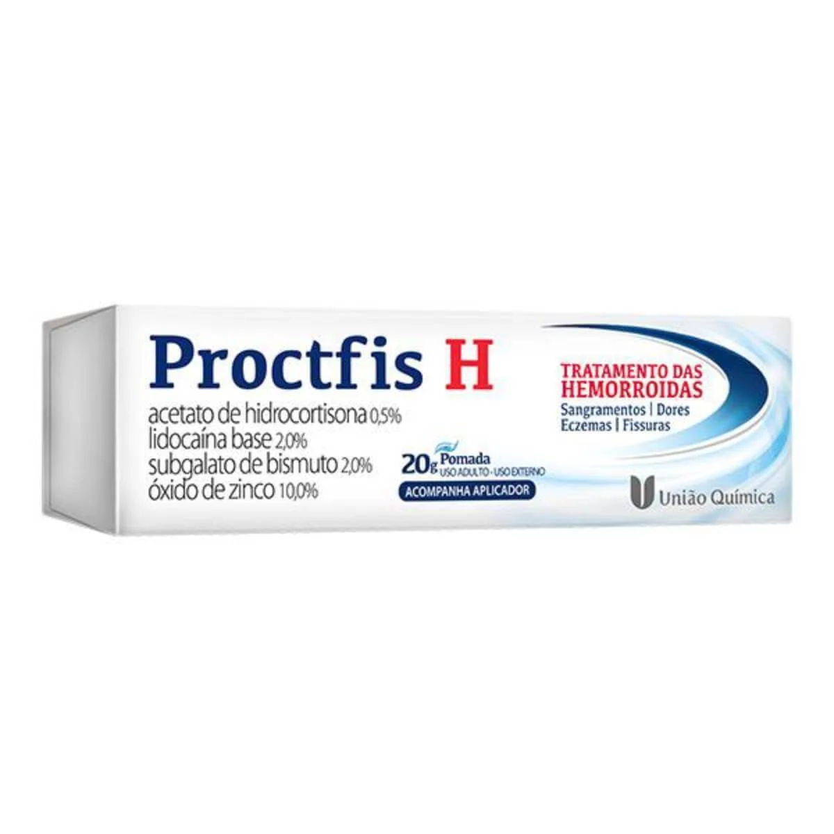 Proctfis H 0,5% + 2,0% + 2,0% + 10,0% com Aplicador Pomada de Uso Dermatológico Bisnaga 20g