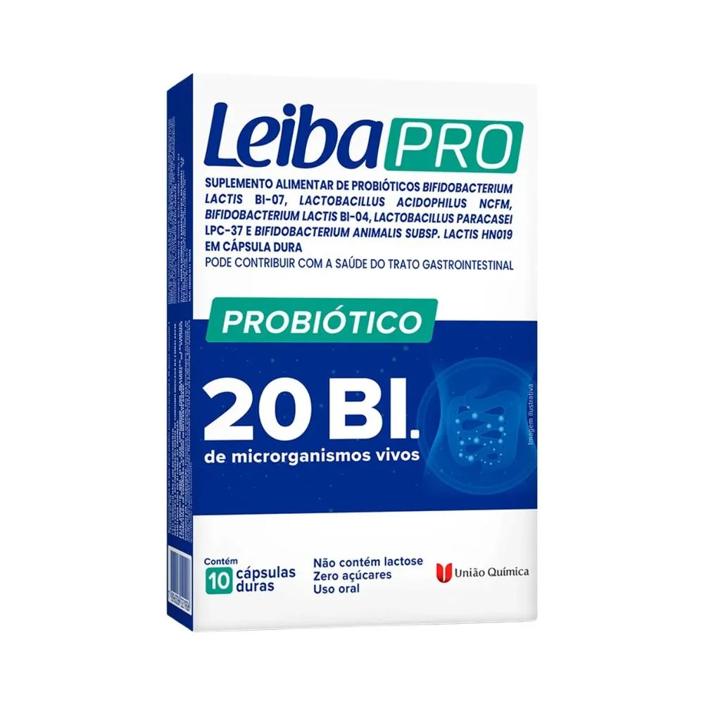 Probiótico Leiba Pro 20Bi com 10 Cápsulas