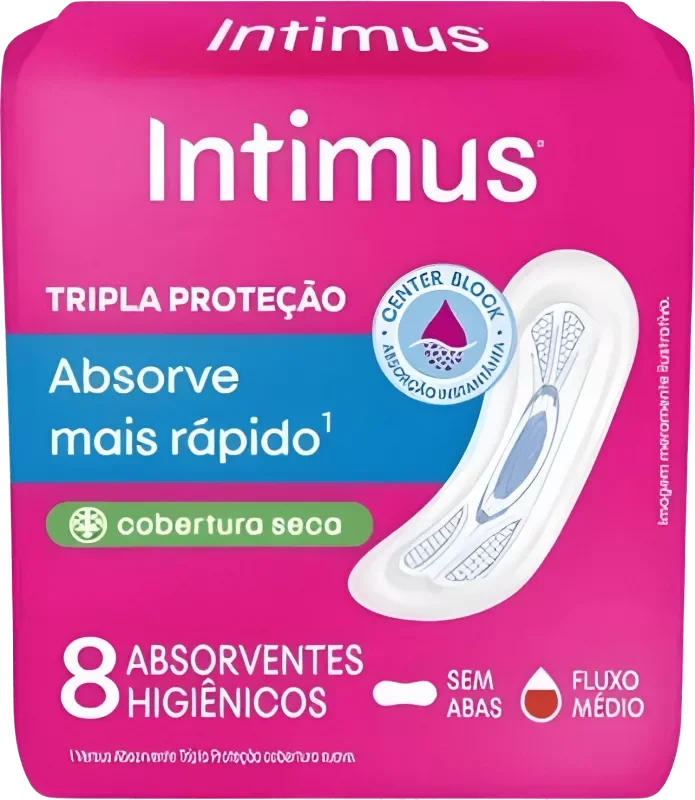 ABSORVENTE INTIMUS TRIPLA PROTEÇÃO 08UN SECA