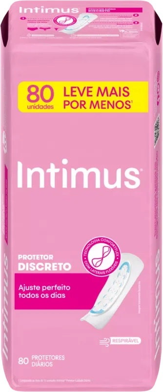 ABSORVENTE INTIMUS PROTETOR DIÁRIO 80UN DISCRETO