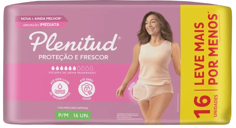 ROUPA ÍNTIMA PLENITUD FEMME 16UN P/M FEMININO