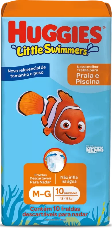 FRALDA HUGGIES PRAIA&PISCINA M/G 10UN