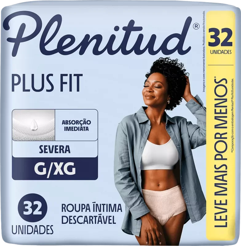 ROUPA ÍNTIMA PLENITUD PLUS FIT 32UN G/XG