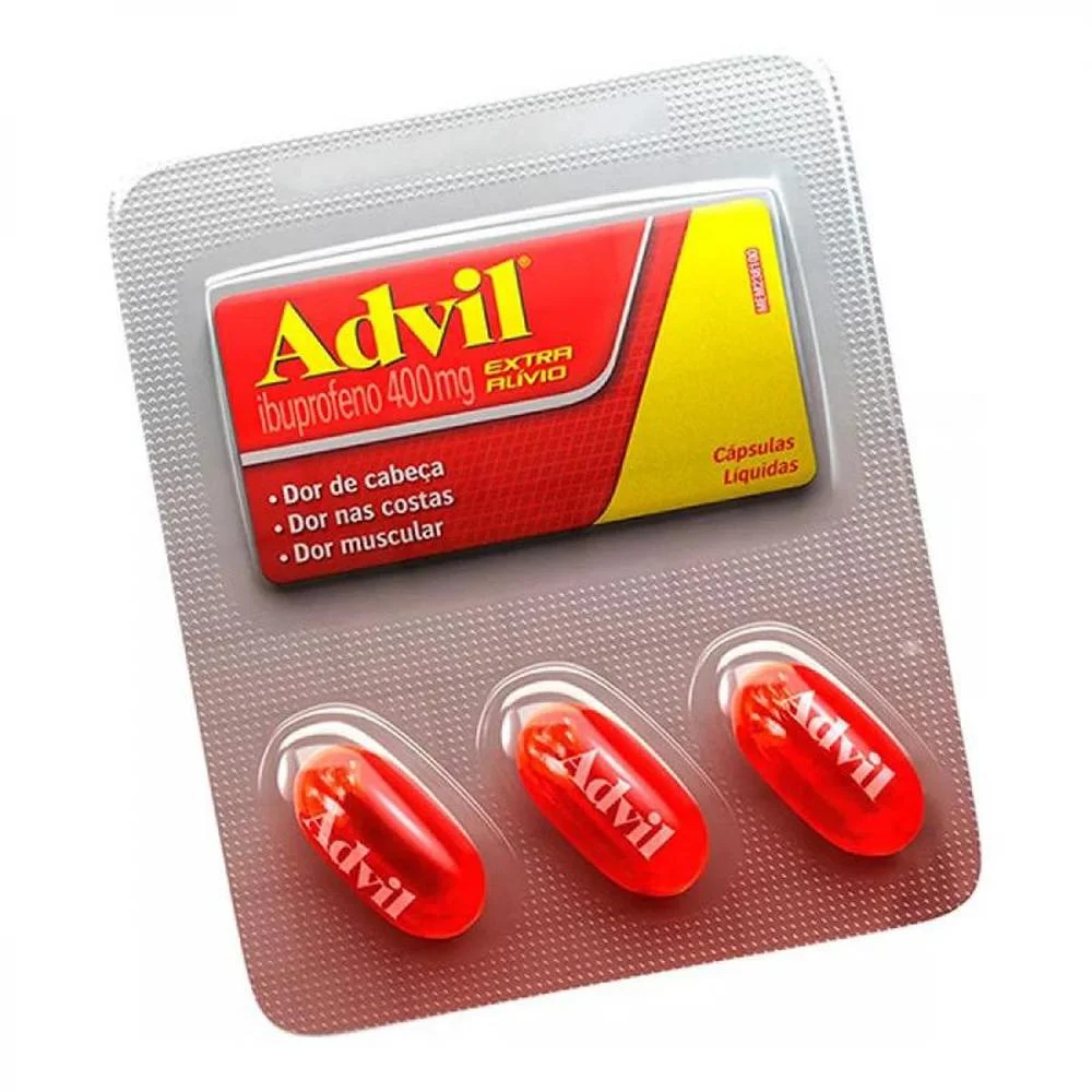 Advil 400mg com 3 Cápsulas Gelatinosas Moles