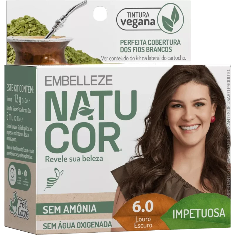 COLORAÇÃO NATUCOR KIT 12G 06.0 LOURO ESCURO