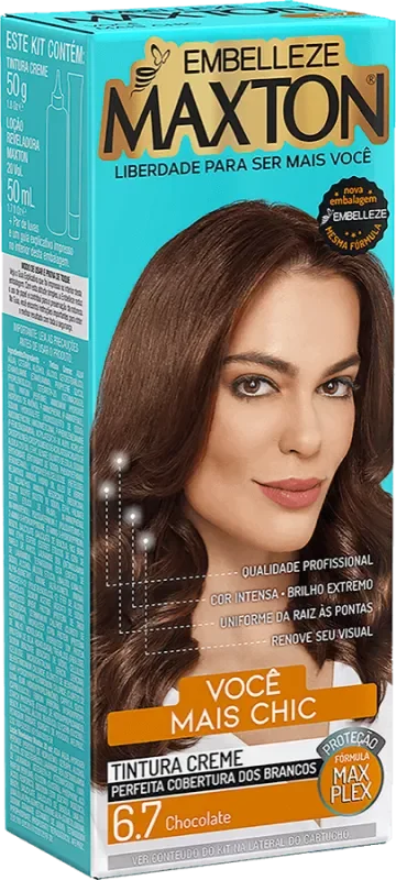 COLORAÇÃO MAXTON KIT 50G 06.7 CHOCOLATE