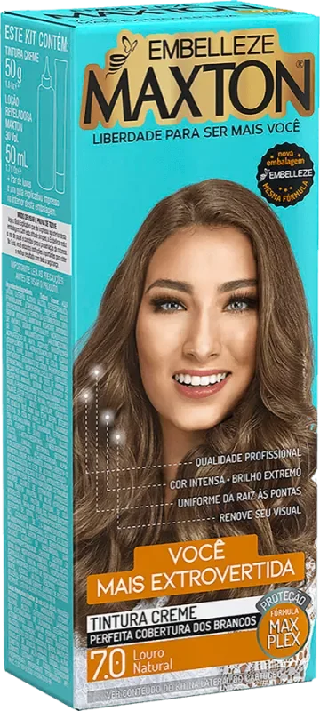 COLORAÇÃO MAXTON KIT 50G 07.0 LOURO NATURAL