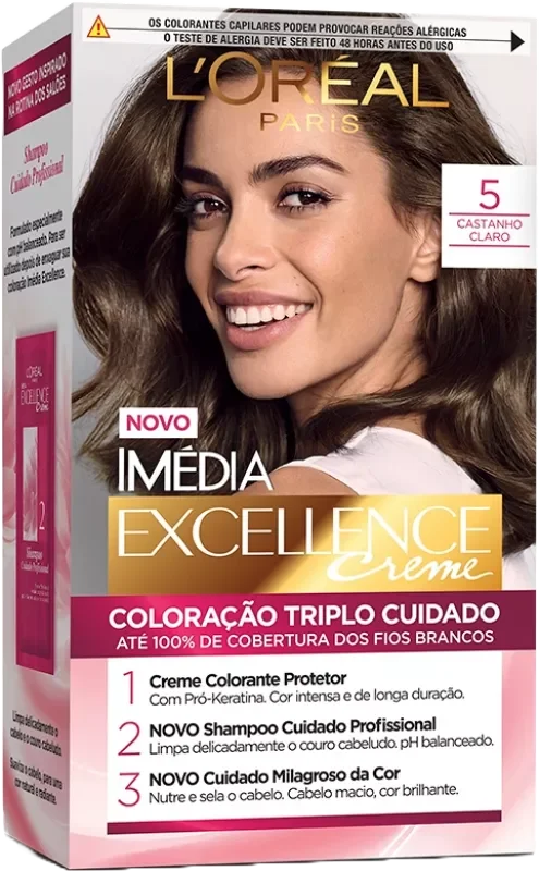COLORAÇÃO IMÉDIA KIT 05 CASTANHO CLARO