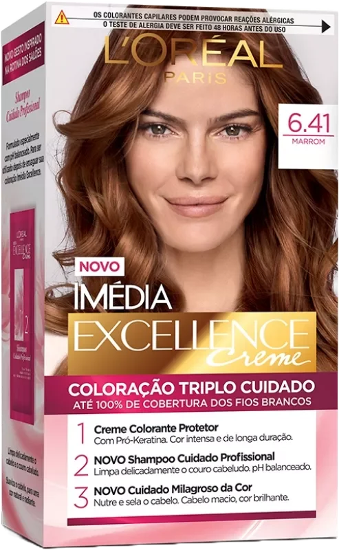 COLORAÇÃO IMÉDIA KIT 06.41 MARROM