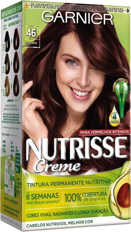 COLORAÇÃO NUTRISSE KIT 0046 CASTANHO BORGONHA