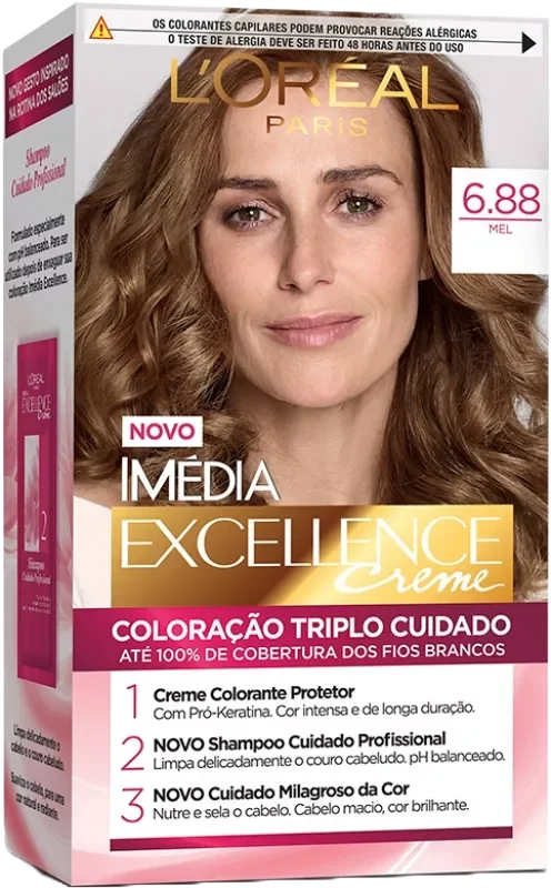 COLORAÇÃO IMÉDIA KIT 06.88 MEL