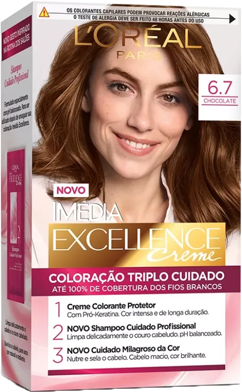 COLORAÇÃO IMÉDIA KIT 06.7 CHOCOLATE