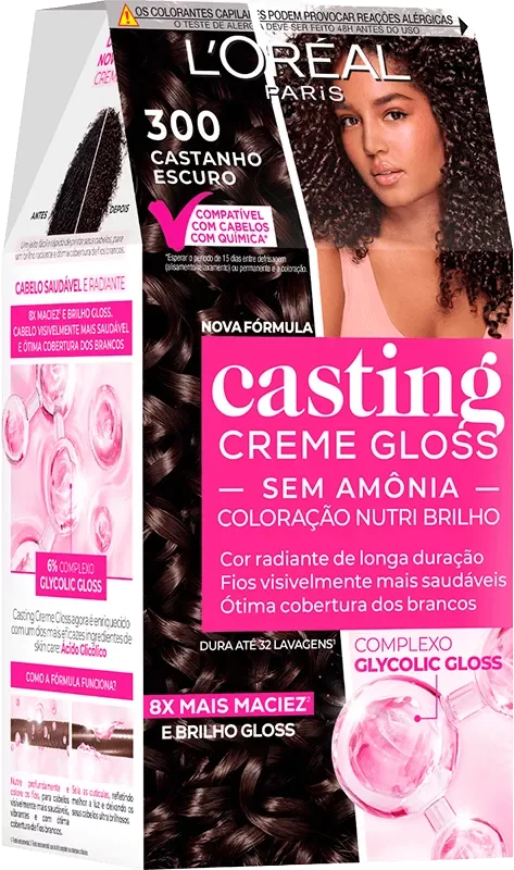 COLORAÇÃO CASTING GLOSS KIT 0300 CASTANHO ESCURO