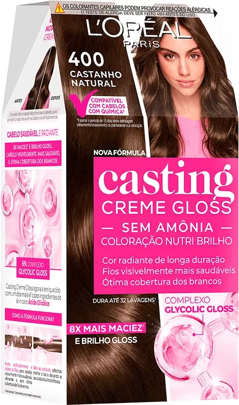 COLORAÇÃO CASTING GLOSS KIT 0400 CASTANHO NATURAL