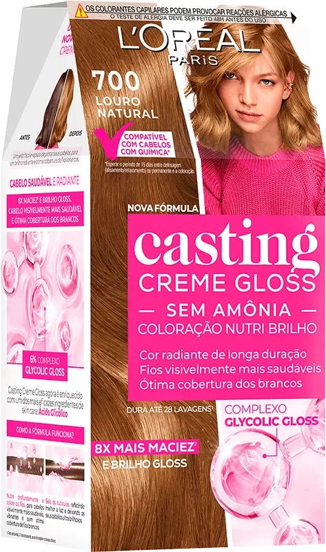 COLORAÇÃO CASTING GLOSS KIT 0700 LOURO NATURAL
