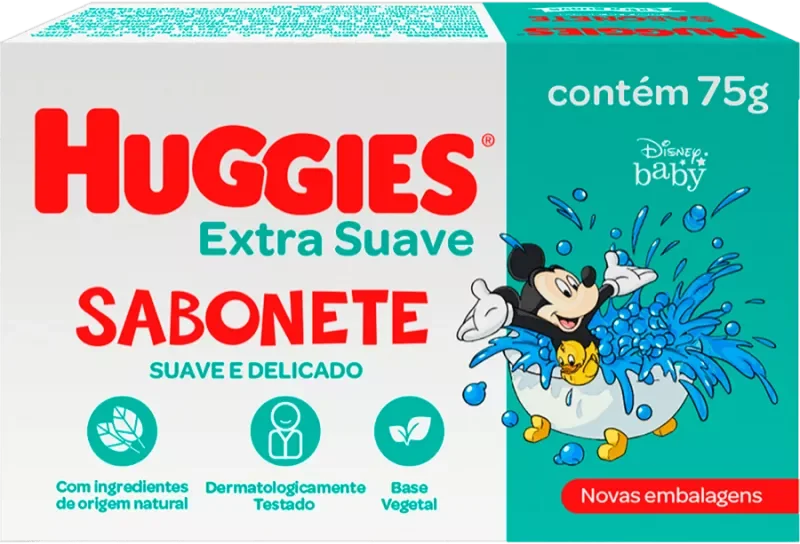 SABONETE HUGGIES BABY 075G EXTRA SUAVE