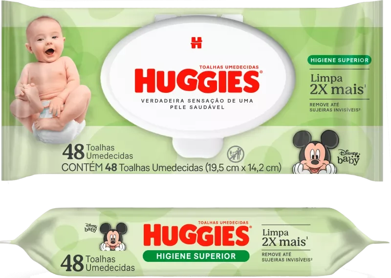 LENÇO UMEDECIDO HUGGIES 048UN CLASSIC TOALHINHAS