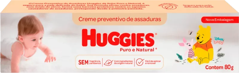 CREME DE ASSADURA HUGGIES 80G PURO NATURAL