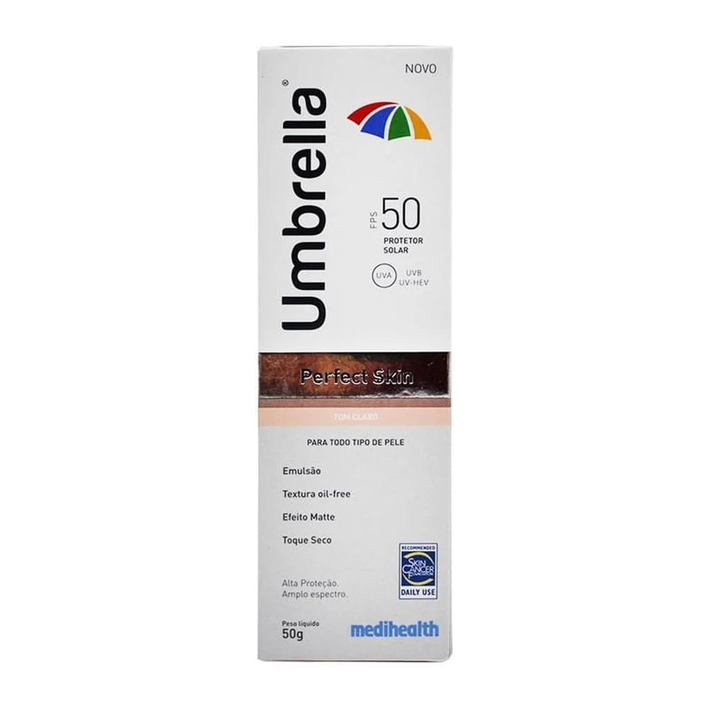 Protetor Solar Perfect Skin Claro FPS 50 Umbrella 50g