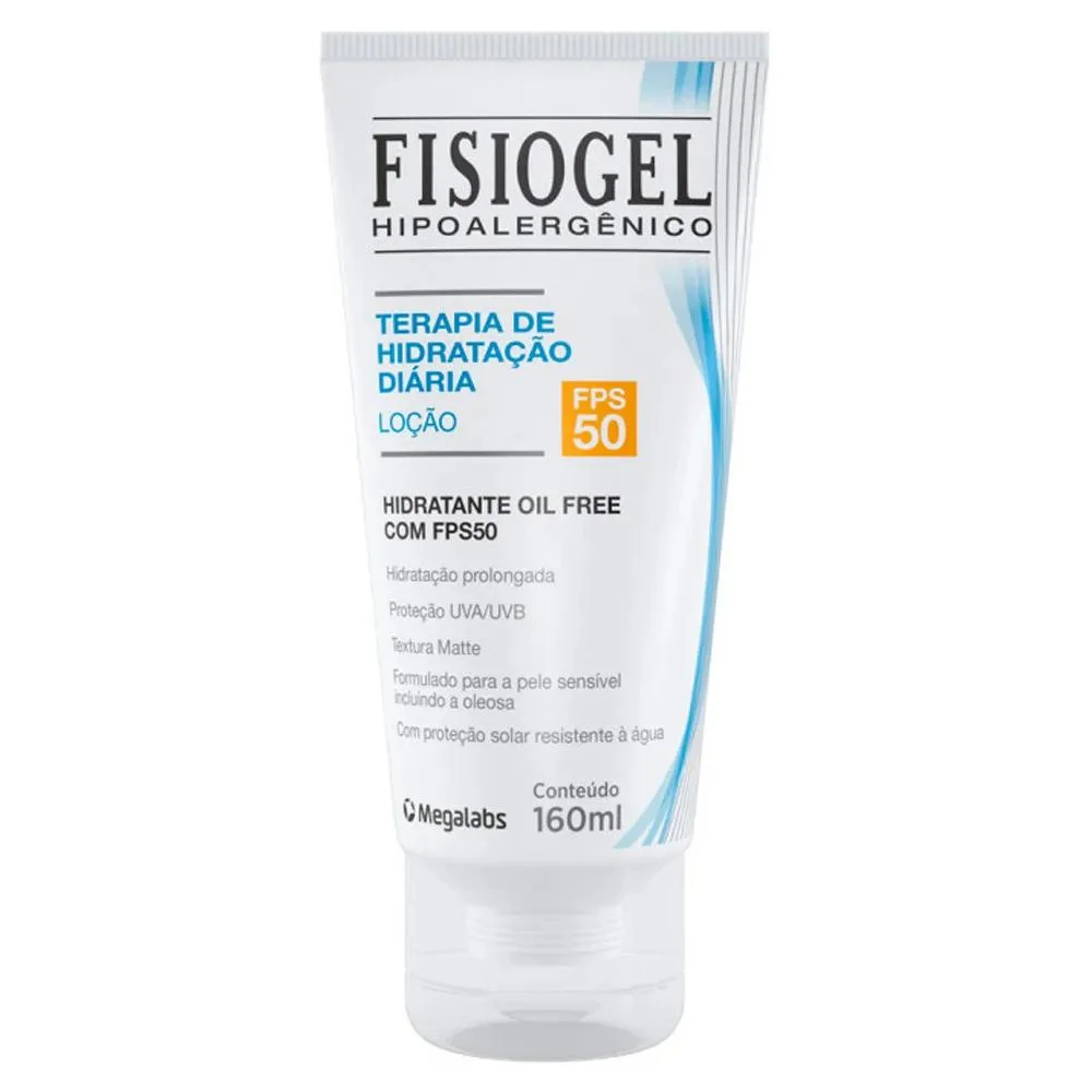 Loção Hidratante Facial Fisiogel FPS 50 160ml
