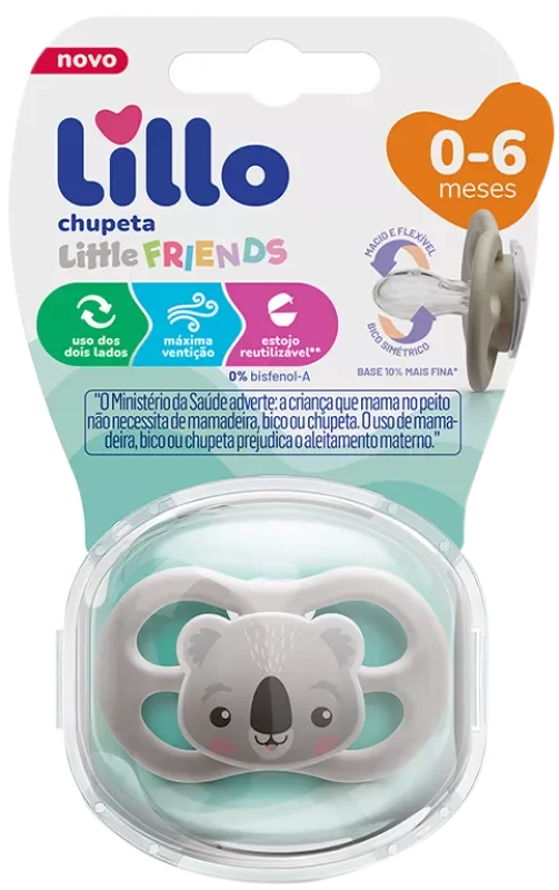 CHUPETA LILLO LITTLE FRIENDS 638101 Nº1 SIMÉTRICO SILICONE NEUTRA