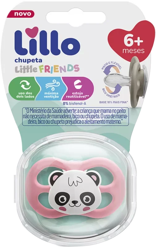 CHUPETA LILLO LITTLE FRIENDS 638531 Nº2 SIMÉTRICO SILICONE ROSA