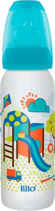 MAMADEIRA LILLO DIVERTIDA 240ML 633821 ORTODÔNTICA SILICONE AZUL