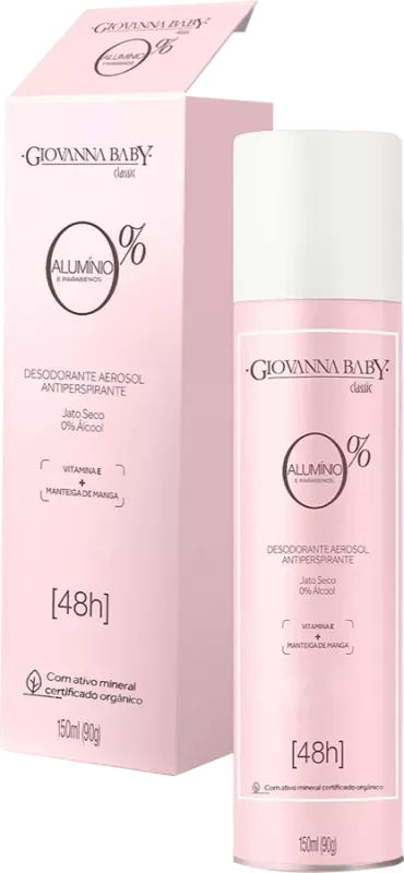 DESODORANTE GIOVANNA BABY AEROSSOL 150ML 0% ALUMÍNIO CLASSIC