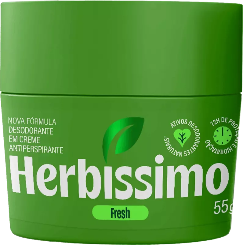 DESODORANTE HERBÍSSIMO CREME 055G FRESH