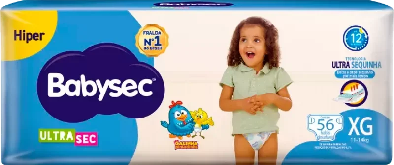 FRALDA BABYSEC ULTRA SEC HIPER XG 56UN