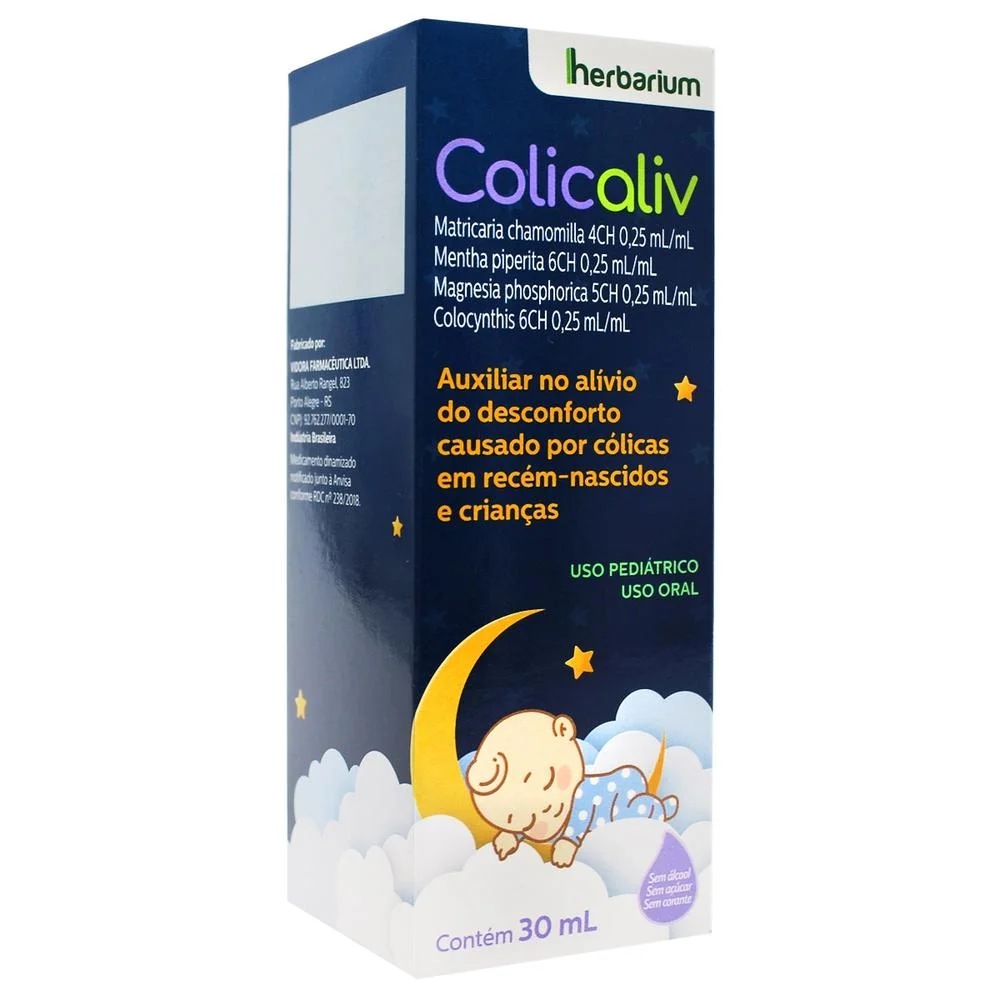 Colicaliv 0,25ml/ml + 0,25ml/ml + 0,25ml/ml + 0,25ml/ml Solução de Uso Oral Frasco 30ml