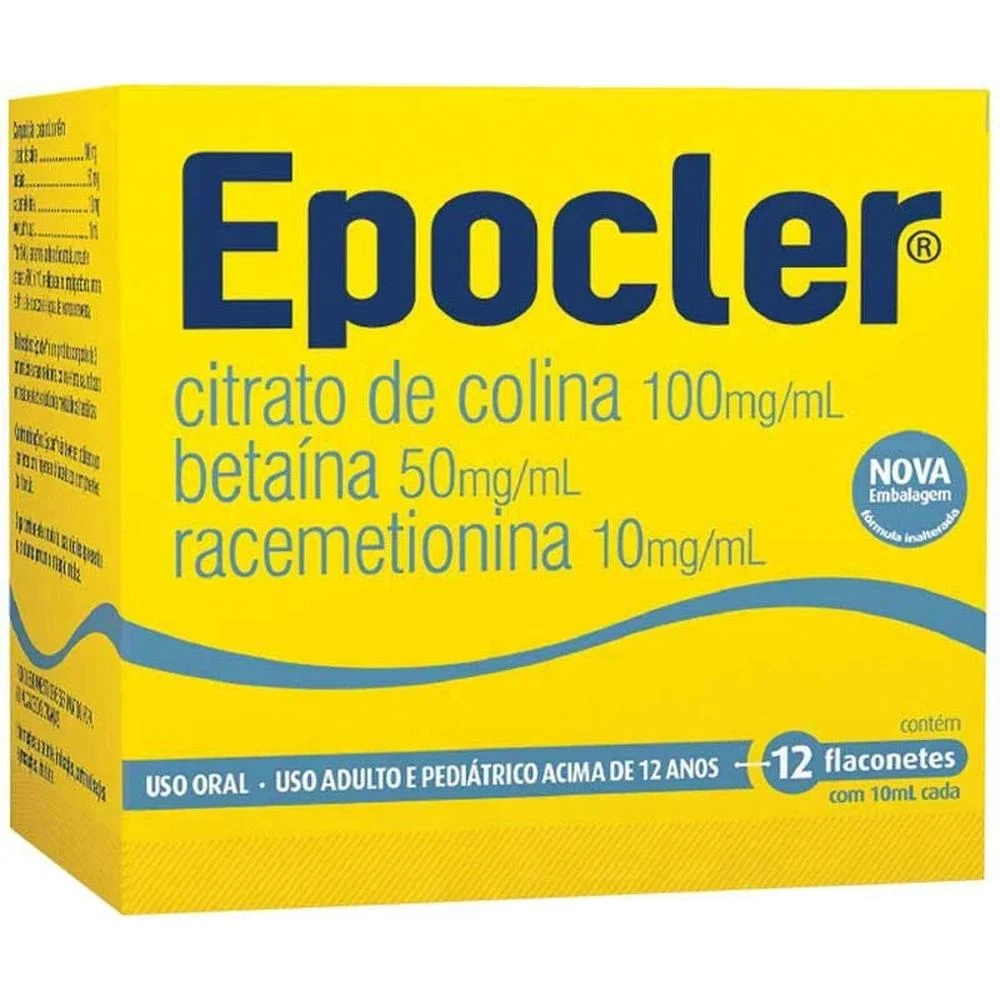 Epocler 100mg/ml + 50mg/ml + 10mg/ml Solução de Uso Oral com 12 Flaconetes com 10ml