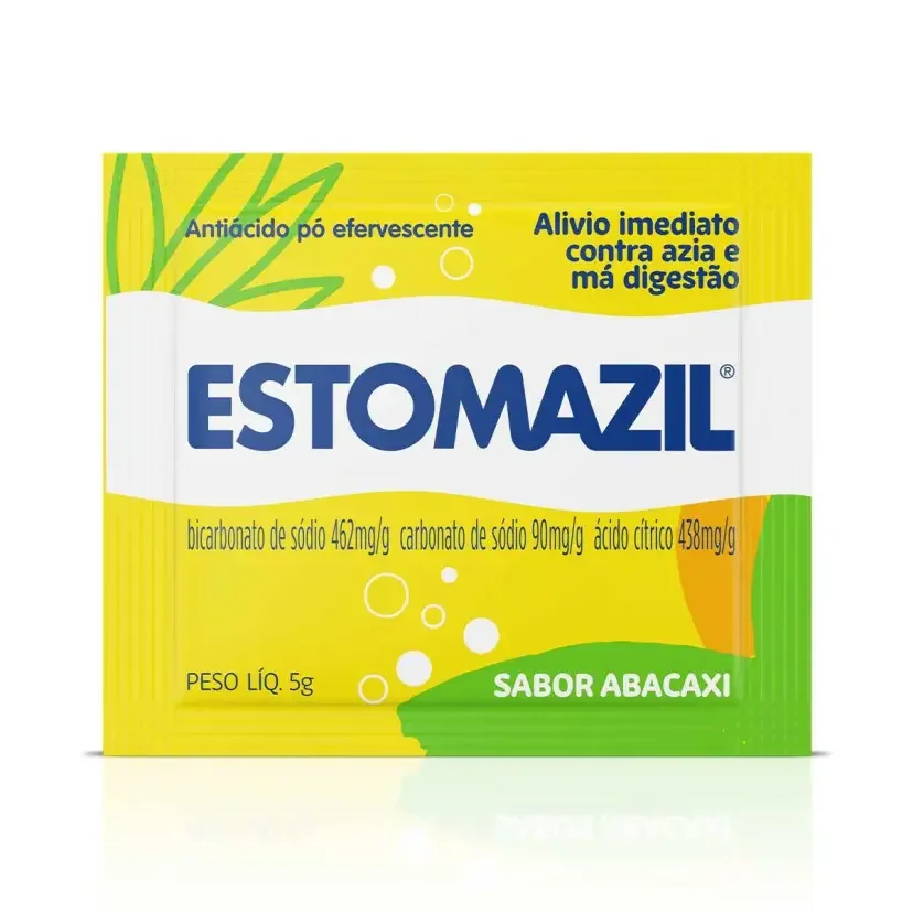Estomazil 462mg + 90mg + 438mg Pó Efervescente Sabor Abacaxi Envelope 5g