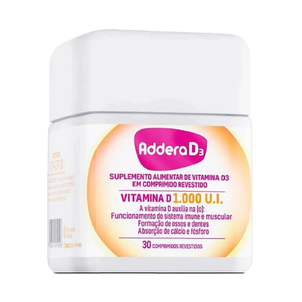 Addera D3 1.000UI com 30 Comprimidos Revestidos