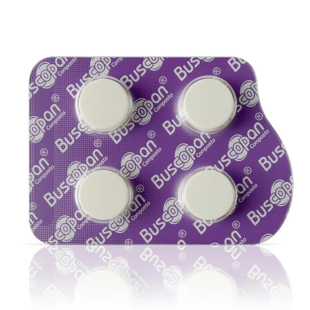 Buscopan Composto 10mg + 250mg com 4 Comprimidos