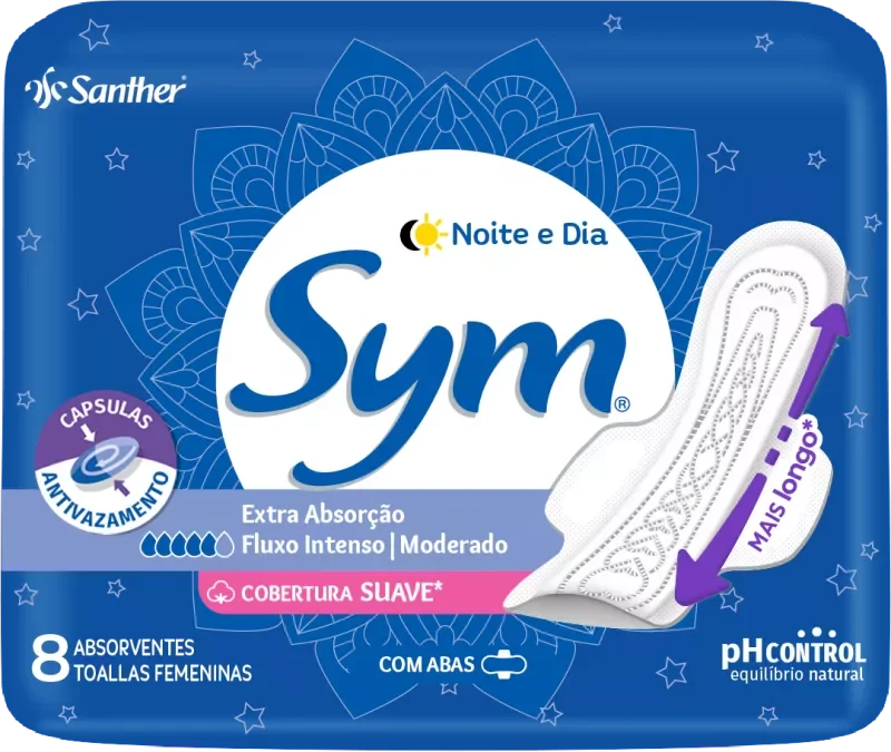 ABSORVENTE SYM NOITE E DIA 08UN SUAVE COM ABAS