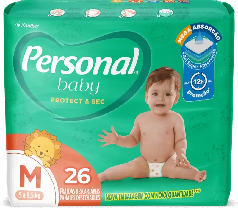 FRALDA PERSONAL BABY JUMBO M 26UN