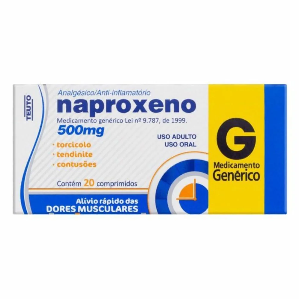 Naproxeno 500mg com 20 Comprimidos