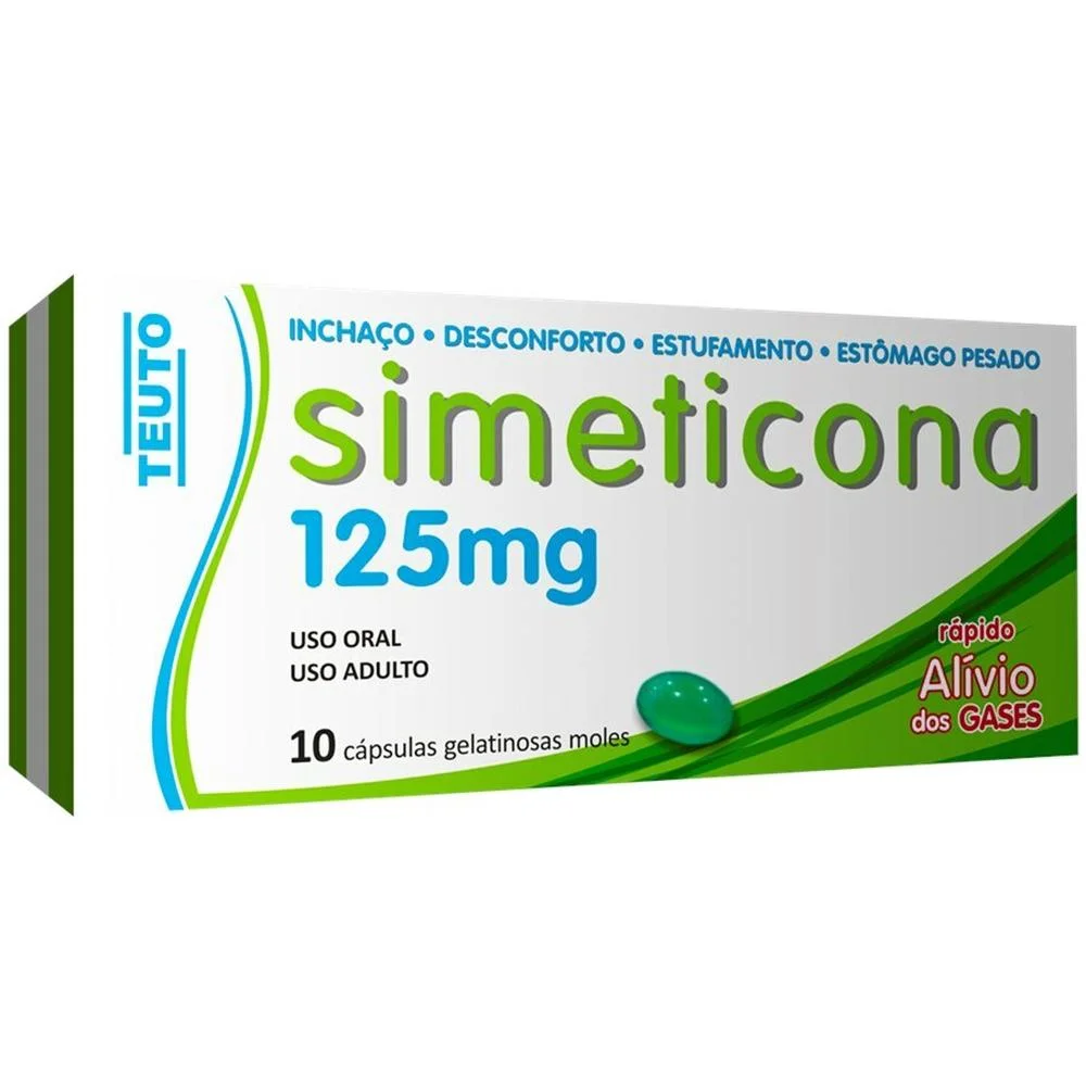 Simeticona 125mg com 10 Cápsulas Gelatinosas Moles