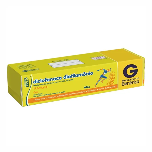 Diclofenaco Dietilamônio 10mg/g Gel Bisnaga de Uso Dermatológico 60g