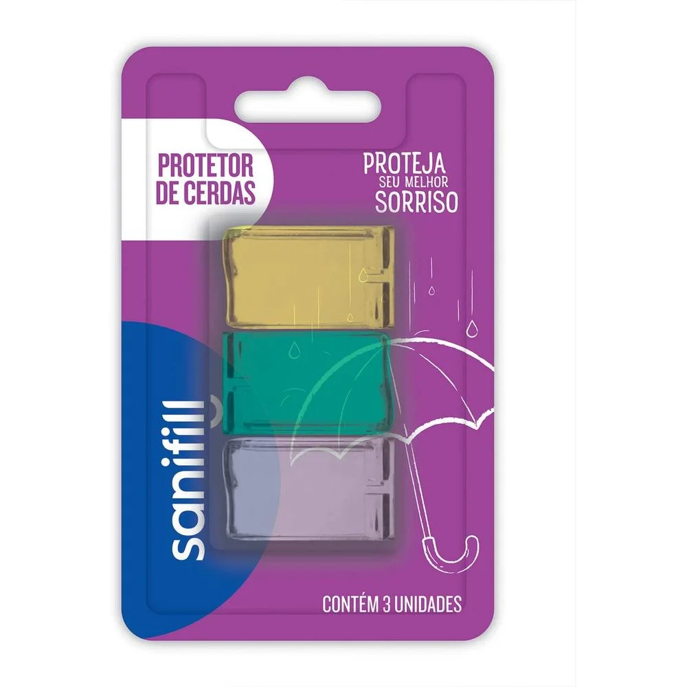 Protetor de Cerdas Sortidas Sanifill com 3 Unidades